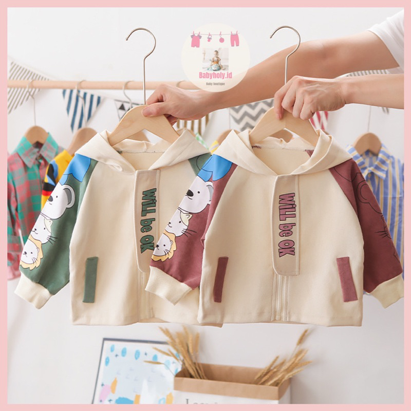 Jaket Anak Laki Laki Perempuan Import Hoodie Anak Unisex Motif Lucu Fashion Korea Outer Coat Keren