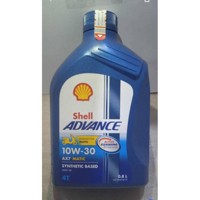 OLI SHELL ADVANCE AX7 SCOOTER SYNTHETIC BASED 10W-30 800ML