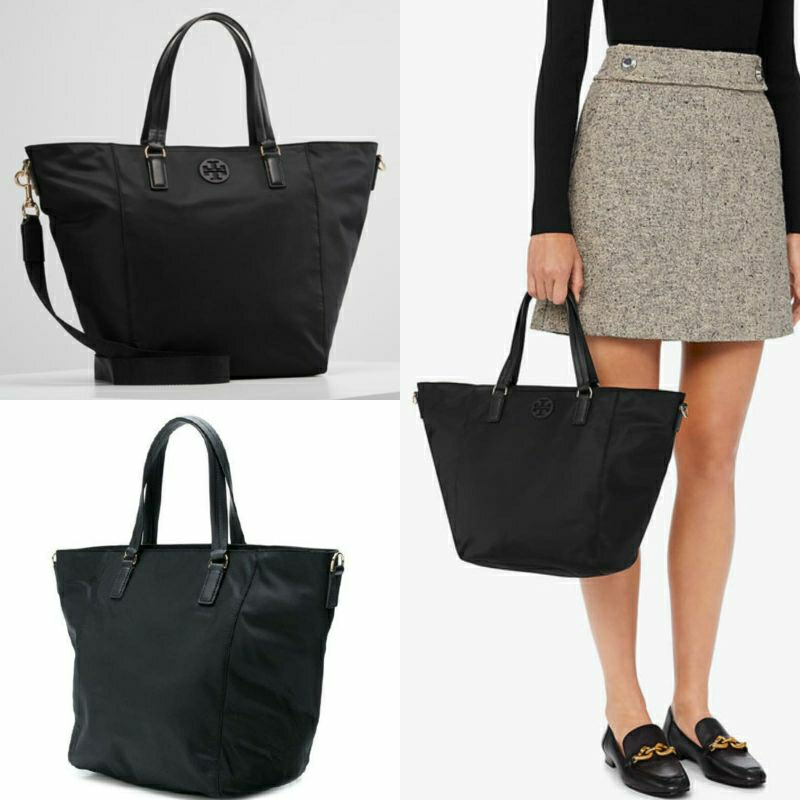 Tory Burch Nylon Small Tote Black