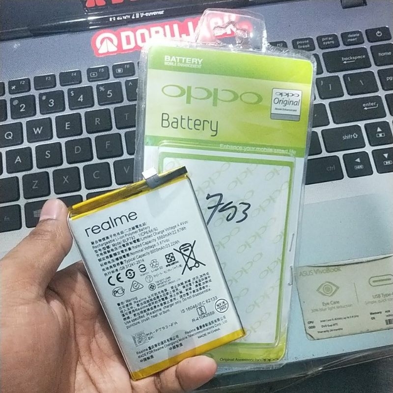 BLP 793 REALME C12 RMX2189 - Baterai Battery Batre Batrei Batere Batrai Tanam HP Real Me C12 ORIGINAL  BLP-793 BLP 793 ORI