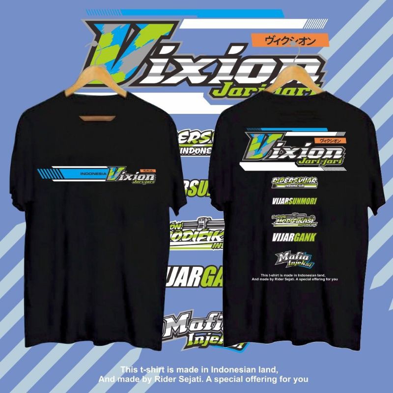 KAOS YAMAHA VIXION JARI JARI INDONESIA KAOS PRIA