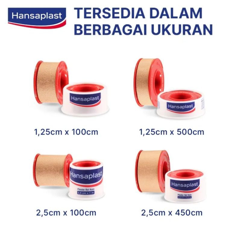 Hansaplast Plester Kain Roll 1.25cm x 5m Plester Luka #AMG