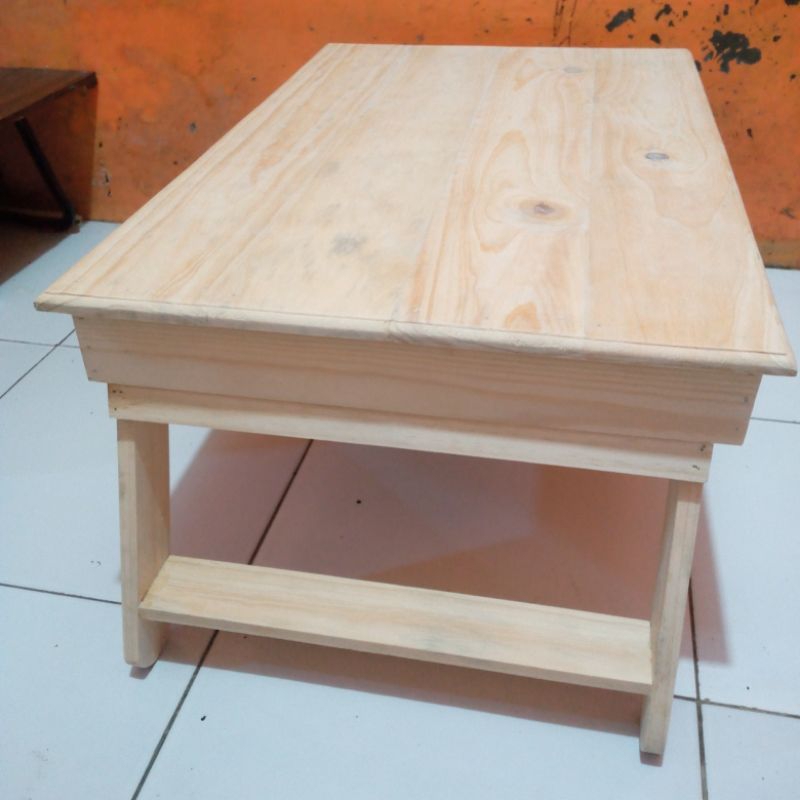 Meja Laptop Lipat Kayu Pinus Ukuran Besar /Meja Belajar Lipat Kayu Pinus Ukuran Jumbo