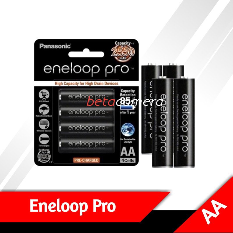 Baterai eneloop pro batre enelop 2550mAh ORIGINAL AA panasonic Original Ori Flash kamera