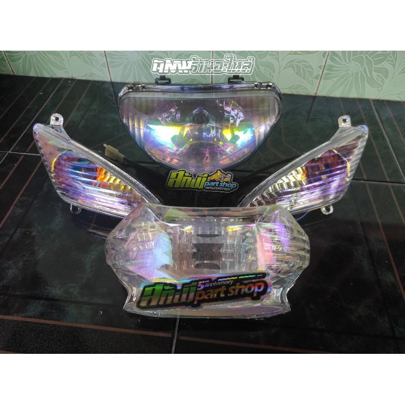 Reflektor sein stoplamp set yamaha mio sporty kaca rainbow mika pelangi lampu depan belakang sen HMA