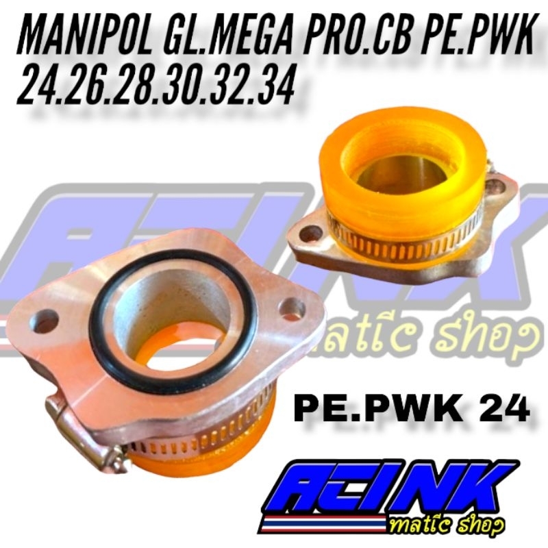 Manipol intake teflon karbu pe 28 pwk 28 pnp GL