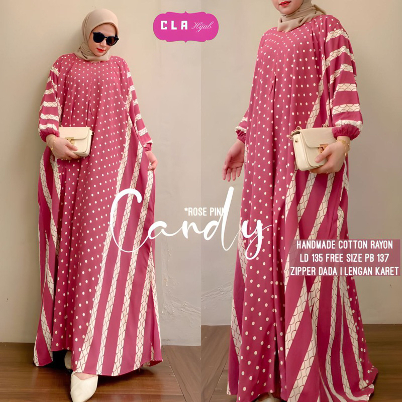 Gamis Kaftan Candy Premium Quality | Gamis Candy Premium | Gamis Wanita | Gamis Jumbo | Busui Friendly | Wudlu Friendly | Premium Quality | COD