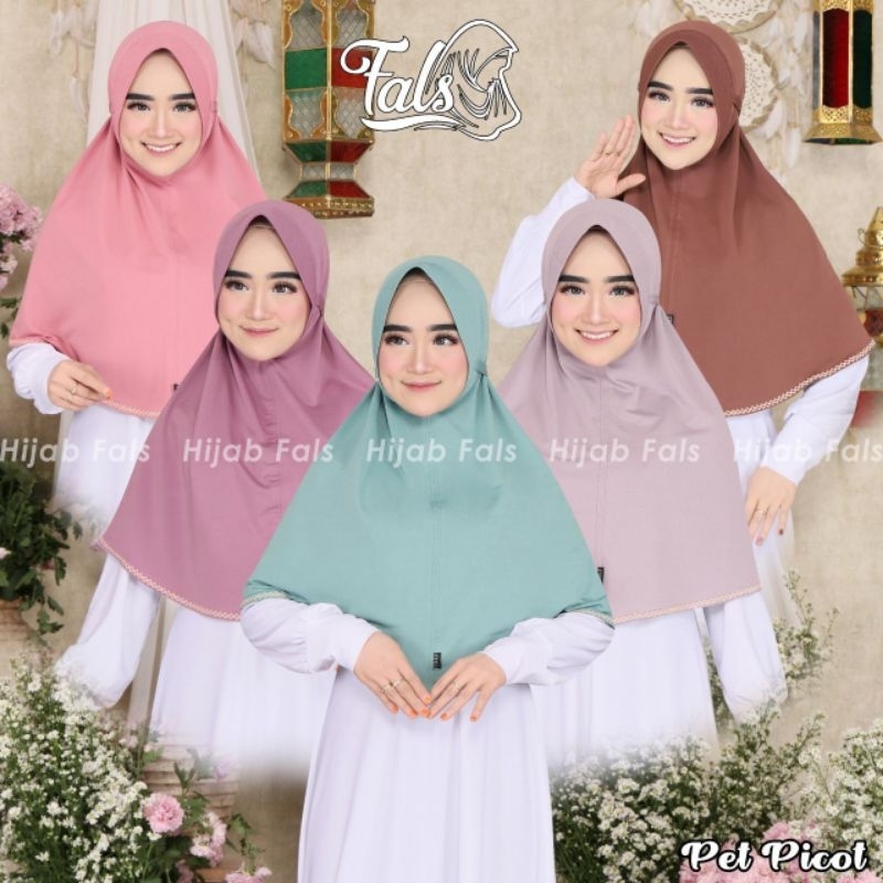 (Ori Fals) PET PICOT •jilbab instan jersey starla•hijab instan pet tali