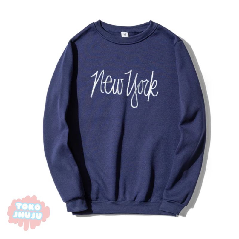 (versi) Sweater Park jihoon Trejo New York Tulisan Sambung