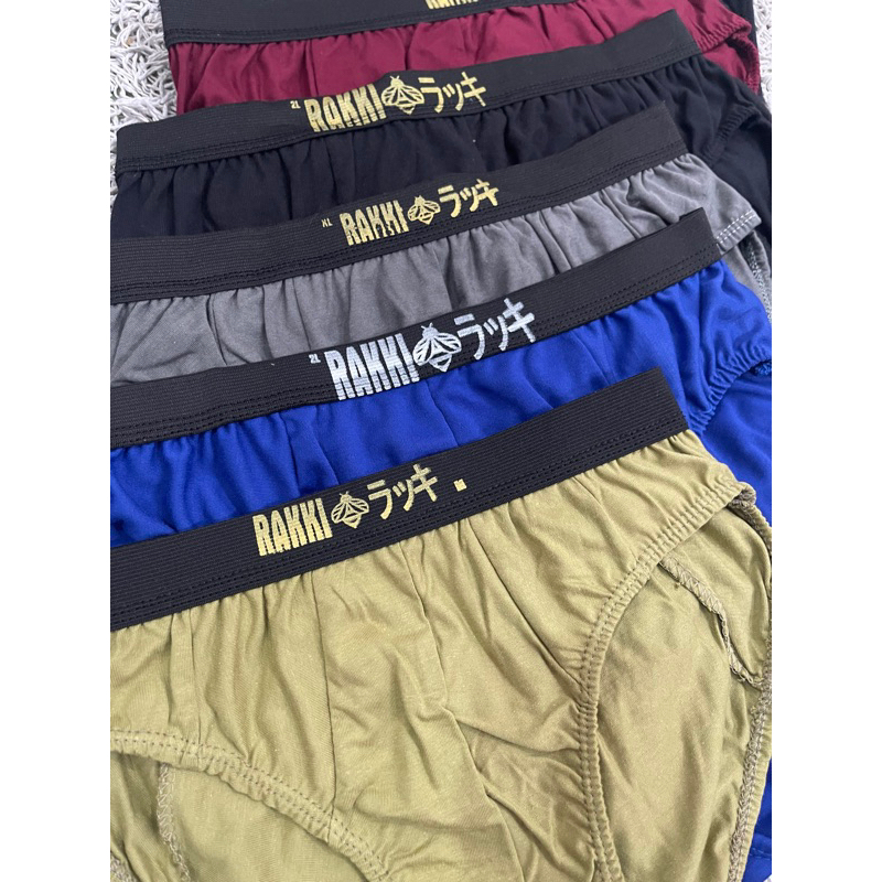 isi 6 pcs celana dalam pria berbahan katun  M L XL