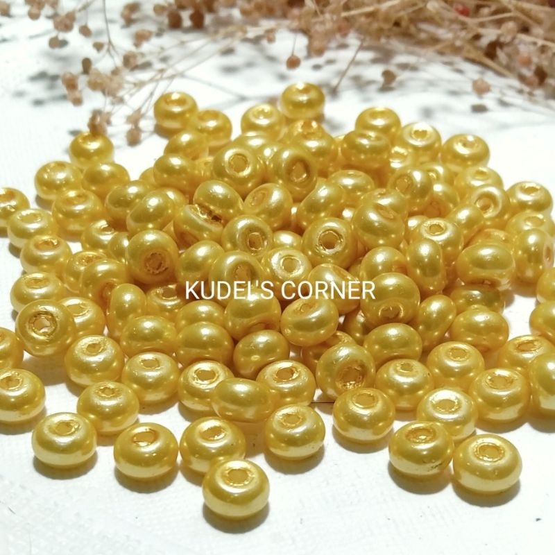 40pcs mutiara jagung 6mm/ mutsin/ mutiara berat