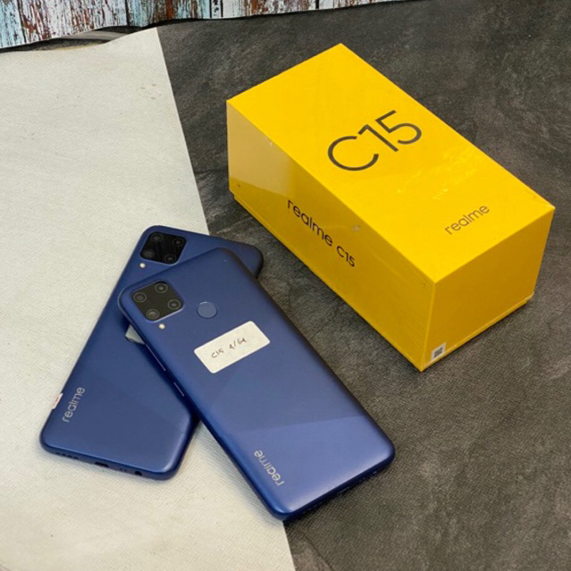 Realme C15 Ram 4GB internal 64GB  Fullset Second Garansi resmi panjang