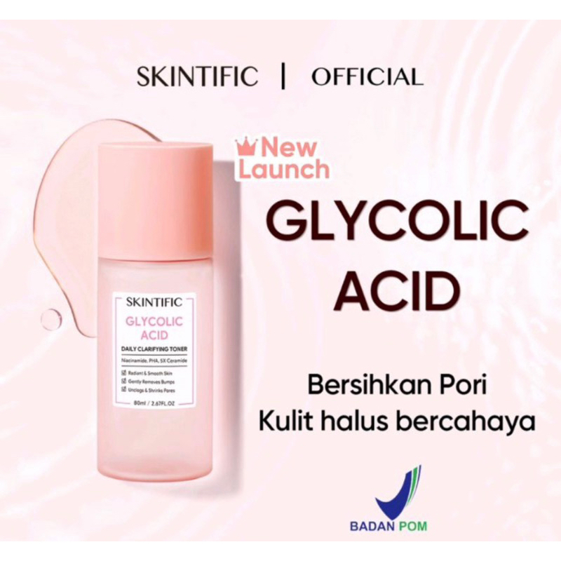 Skintific Glycolic Acid Daily Clarifying Toner 80ml