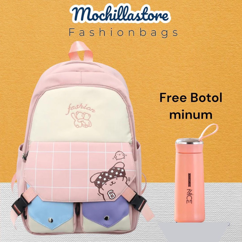 Mochillastore - Tas Ransel Anak Perempuan Tas Ransel backpack Anak Sekolah SD SMP SMA Muatan Besar Muat Buku Paket Laptop Terbaru Terpopuler