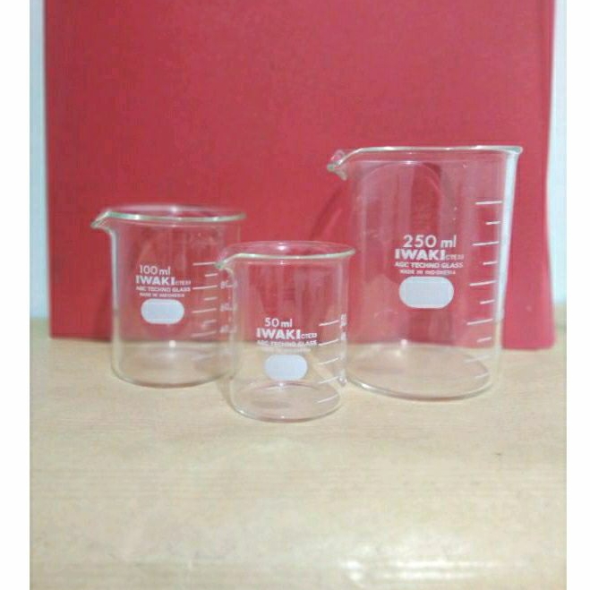 Beaker Glass 100ml Iwaki. Beaker 100ml Iwaki. Gelas Piala 100ml iwaki.