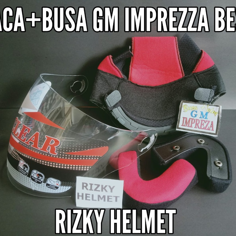 BUSA HELM GM IMPREZZA KANCING BESI + KACA HELM GM IMPREZZA