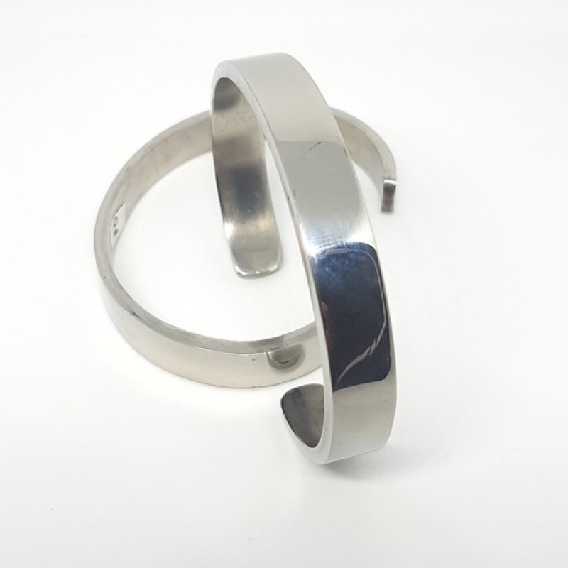 Gelang tangan plat polos dan ukir besi putih asli ambon