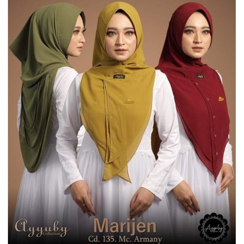 Jilbab Original Ayyuby Marijen Khimar Instant