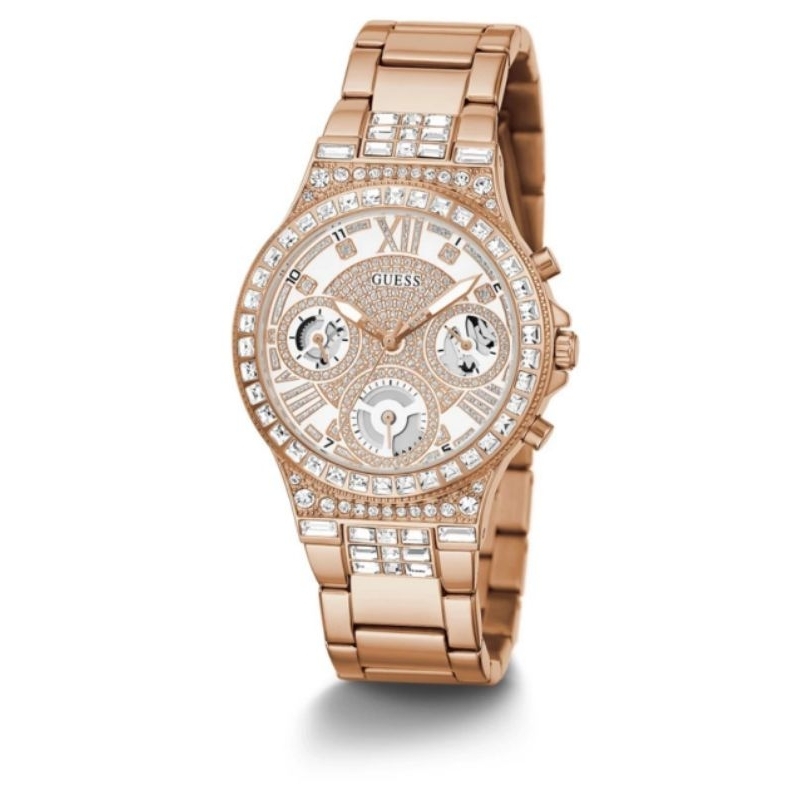 GUESS GW0320L3 Original MOONLIGHT Jam Tangan Wanita Analog Rose Gold