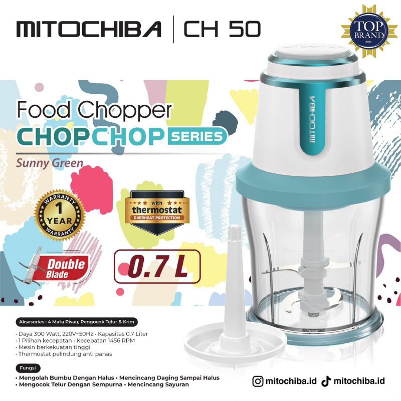 FOOD CHOPPER MITOCHIBA CH50 CH 50 CHOP CHOP 0.7LT