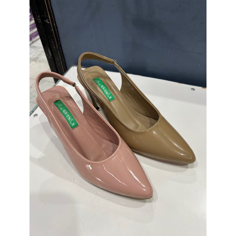Pansus Tumit Wedges Wanita 5CM dengan Tali Belakang Impor