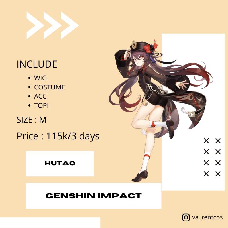 [HANYA RENTAL] COSPLAY HUTAO GENSHIN