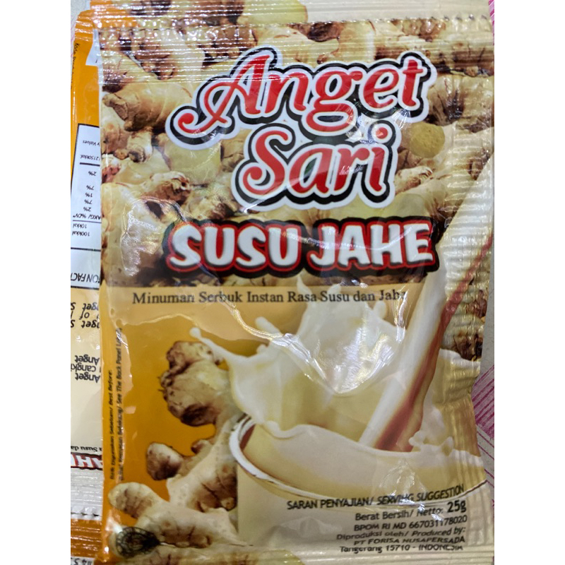 

1 RENCENG ISI 10 ANGET SARI SUSU JAHE / MINUMAN HERBAL 25g