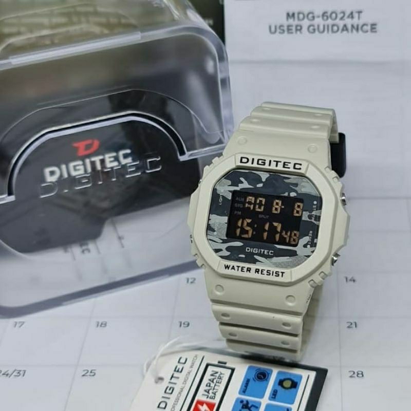 DG 6024 JAM TANGAN PRIA RUBBER TAHAN AIR ORIGINAL DIGITEC TERLARIS BISA COD