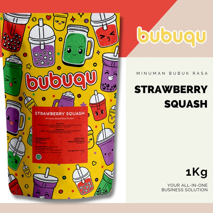 

Bubuqu Powder Drink Strawberry - Bubuk MInuman Strawberry 1 Kg