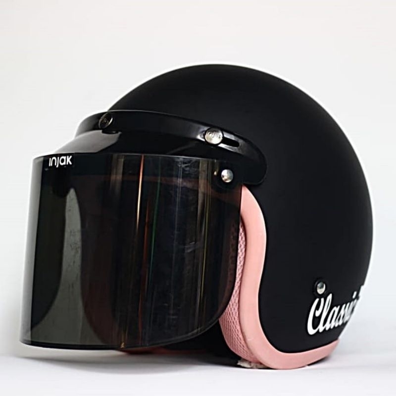 Helm Bogo Wanita dewasa Clasicc warna Hitam doff