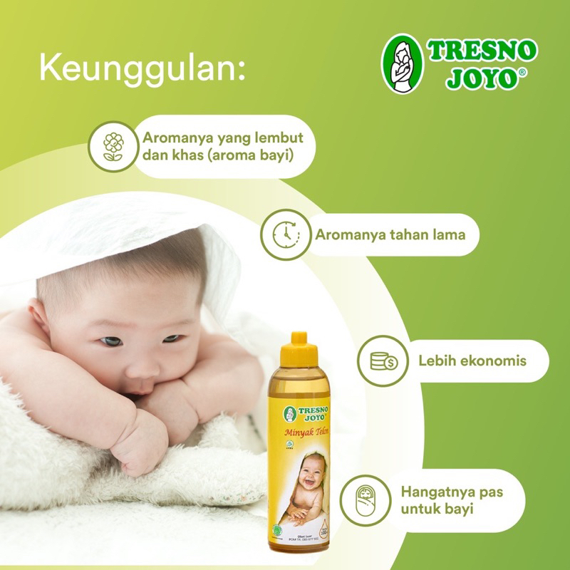 Tresno Joyo Minyak Telon Herbal Plus Citronella 100ml + 30ml Minyak Telon