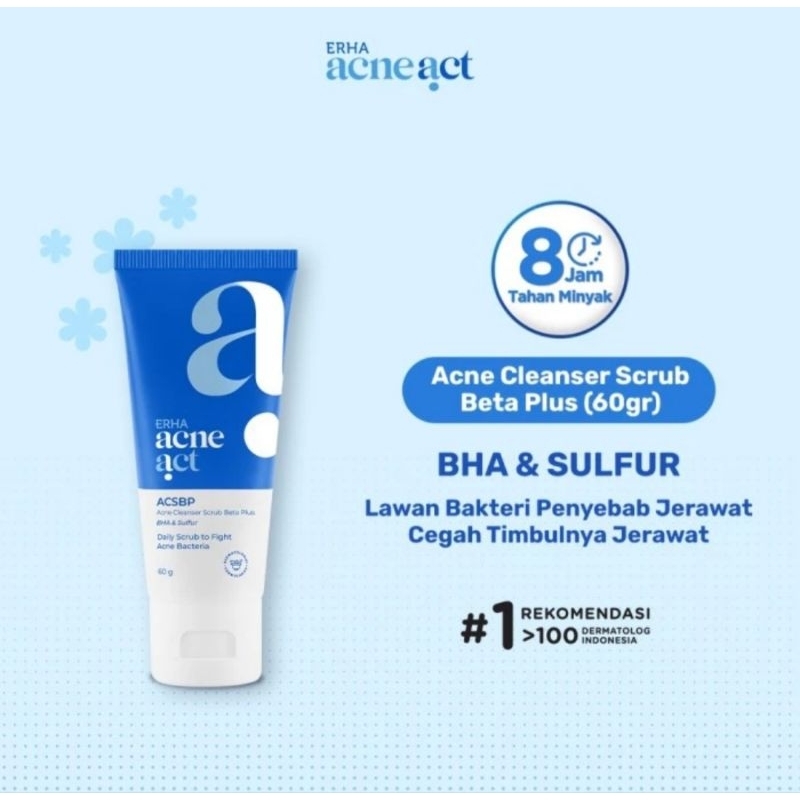 Erha Acne Care Lab ACSBP Cleanser Scrub Sabun Wajah Jerawat Erha21