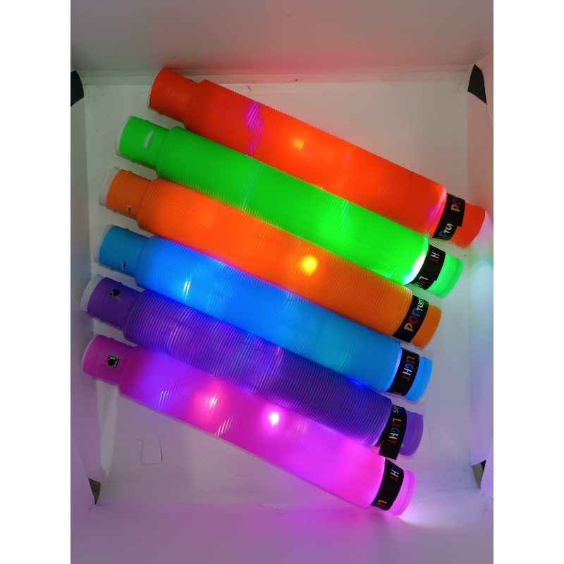 Mainan Anak Anak Pop Light Selang Lampu LED Warna Warni 1 pak isi 6 Selang Led