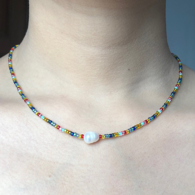 •CASTLE NECKLACE• necklace/ beads necklace/ kalung manik/ stainless steel