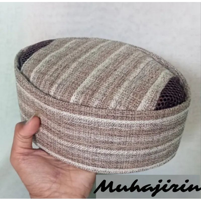 peci songkok motif garis terbaru / kopiah songkok santri peci keren
