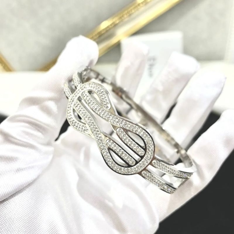 Gelang Titanium Asli Premium Quality Anti karat anti alergi Stainless steel branded band Silver G006