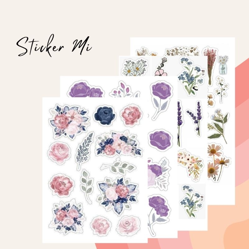 

[FLOWERS] STICKER AESTHETIC ANTI AIR GLOSSY 135 GSM