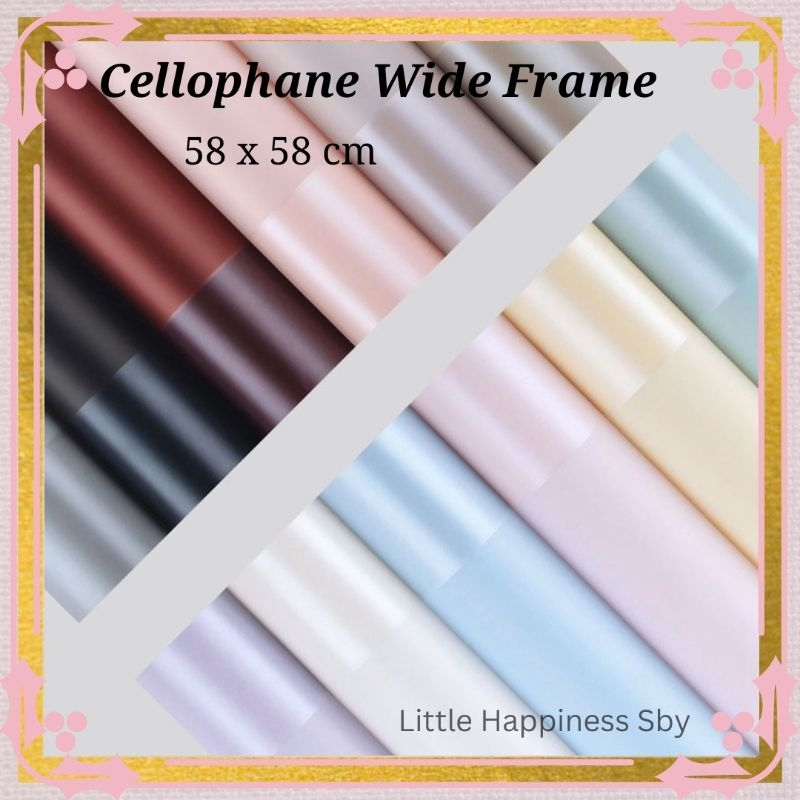 

Murah! (Ecer) Kertas wrapping bunga cellophane wide frame warna buket korea