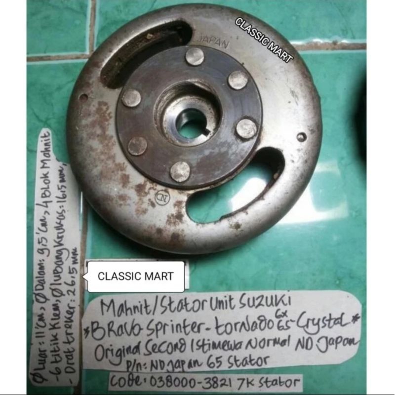 MAGNET SUZUKI RC80-RC100-BRAVO-SPRINTER-TORNADO-CRYSTAL-RC 100-RC 80