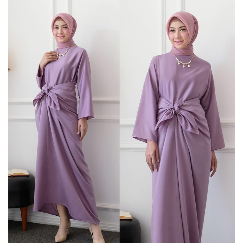 Kaftan Ikat Polos Cintami Seragaman Baju Kondangan