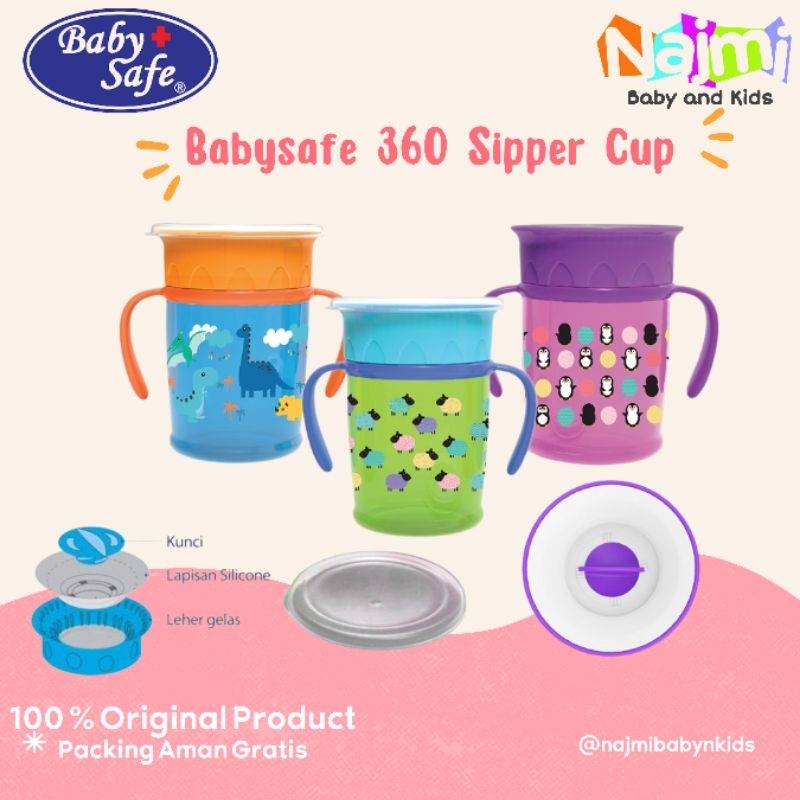 AP013 Baby Safe 360 Round Sipper Cup / Drinking Glass Babysafe / Gelas Bayi