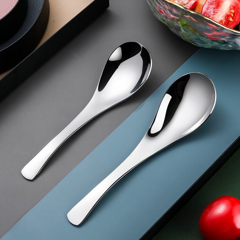 6PCS Duck Spoon Sendok Bebek Stainless Steel - Sendok Bubur Tebal Premium - Sendok Makan Kuah Es buah Serbaguna