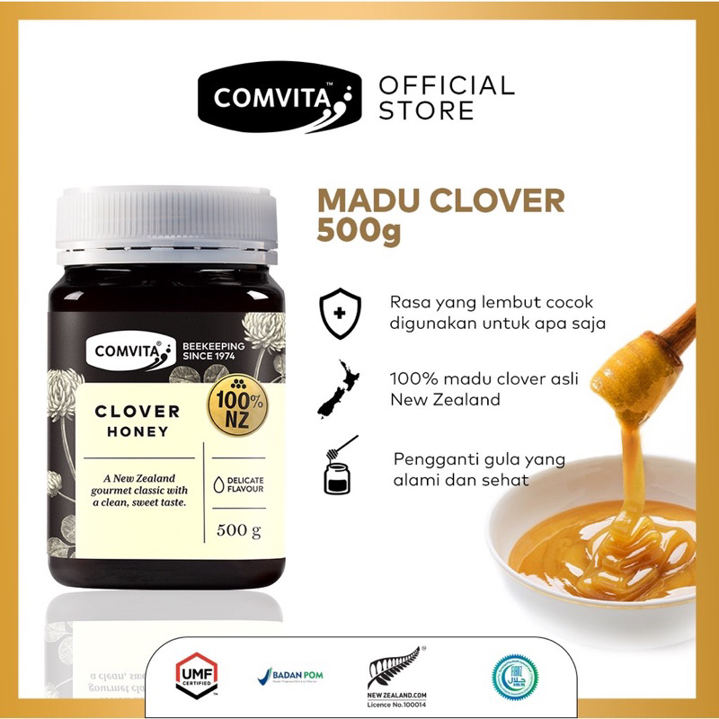 

Comvita Clover Honey 500gr Madu Asli 100% Murni Alami original New Zealand