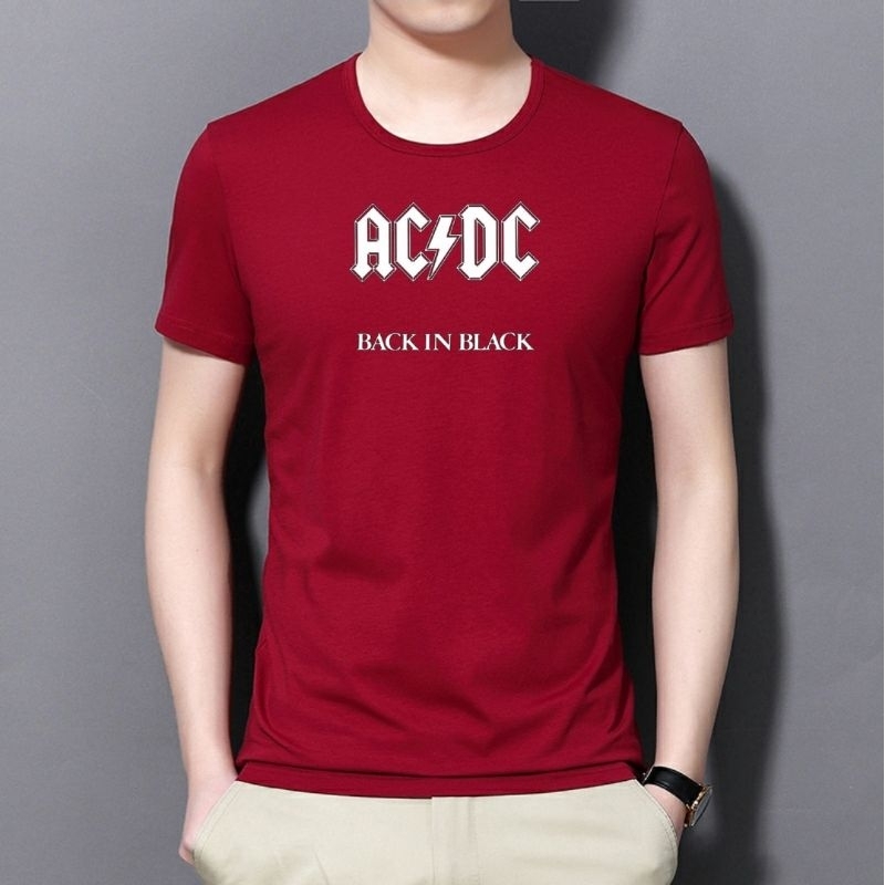 kaos ACDC Pria Lengan Pendek Baju Oblong Lelaki Cod