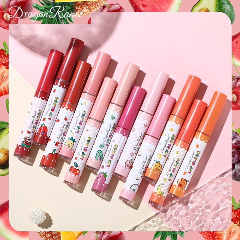 Lip Matte Waterproof Fruit Lip Glaze Color Matte Moisturizing Lipstik Matte Mist Finish Original Dragon Ranee Lipstik Tahan Lama