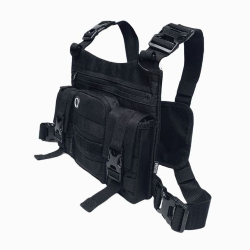 Tas dada pria tactical threelines three pocket Chest bag Rig bag Outdoor