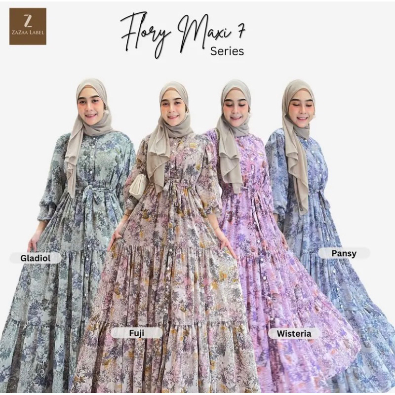 AACO FLORY MAXI DRESS VOL 7 By Zazaalabel DRESS PREMIUM GAMIS WANITA TERMURAH