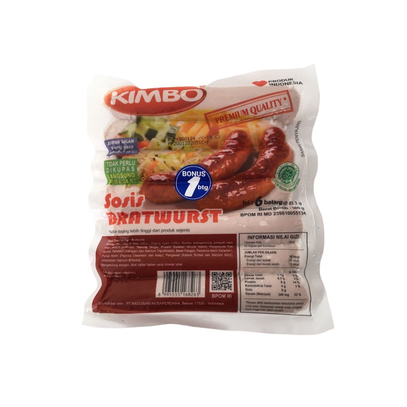 

Kimbo Sosis Bratwurst Jumbo isi 6