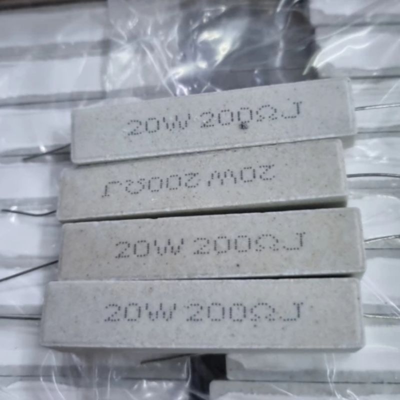 Resistor 20w 200ohm 200 ohm 20watt 200r 200j 20 w watt kapur