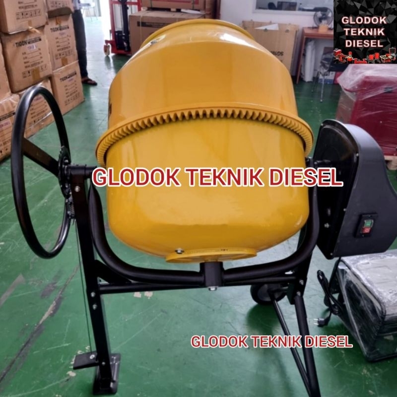 Molen Elektrik 200 Liter Tigon Molen Mini Listrik Mesin Pengaduk Semen 200L
